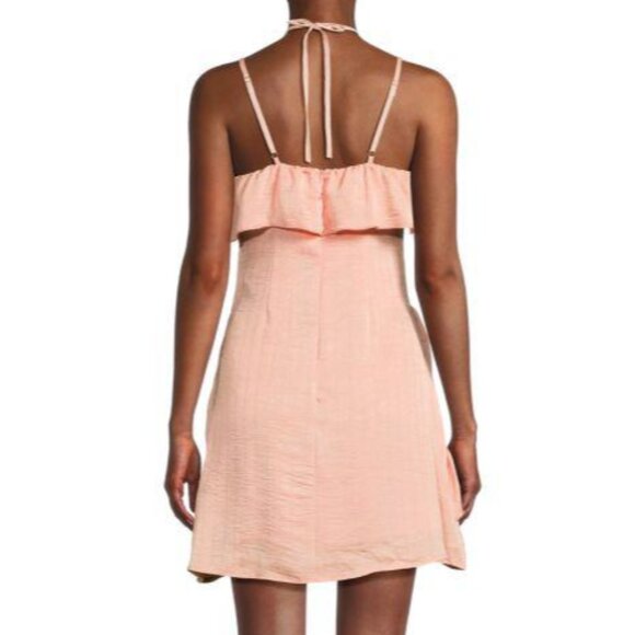 Avantlook Tiered Ruffle pink Mini Small NWT Dress - Picture 4 of 4